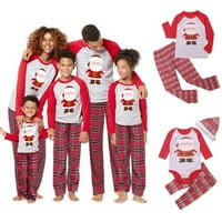 Porodica podudaranje Božićne pidžame postavljaju žensku bebu djecu noćne odjeće za spavanje noćne odjeće