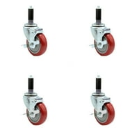 Nehrđajući čelik Poliuretanska zakreta za mokretetni kotač kompleta W 4 1,25 crvenih kotača i 7 8 stabljika