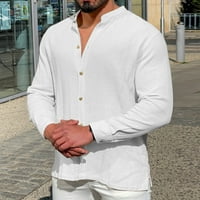 Muška modna majica Muška ljetna čvrstog u slobodno vrijeme plus veličina labava košulja muške ovratnike