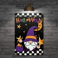 Halloween Witch Gnomes Metal Sign Magic Witch Night Pumpkin Later Lanter znakovi Happy Halloween Wall