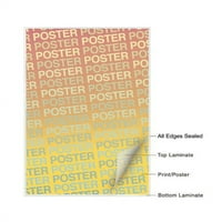 Laminirani kostur u kadi Photo Art Print Poster za sušenje Erase Znak 18x12