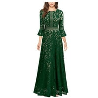 Svečana zabavna haljina večernja haljina za žene plus veličine vintage gotički dugim rukavima čipka