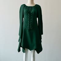 Wozhidase Haljine za žene za s trube irska haljina košulje s tradicionalnom haljinom Gothic Retro dugih