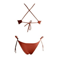 Žene kupaći kostimi Tržeće kontrole Novo kupaći kostim Europska i američka bikinisolid Boja viseći vrat