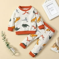 Odjeća za djecu, ESHO 0-3T Todler Boys Dinosaur tiskani duksevi Duks + hlače Outfits setovi