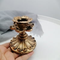 Francuska nostalgična cvjetna smola za svijeće Antikni brončani ukras namještaja Retro ukrasi svijećnjaka