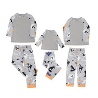 Dadaria Family Božićni pidžami Podudarni setovi Porodični outfit O-izrez Dugi rukavac Halloween bundeve