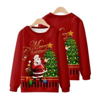 Muška zbori okruglica Veliki i visoki dugi rukav 3D Božićni digitalni pulover za ispis Vrhovi Leisure