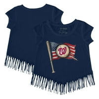 Djevojke Toddler Tiny Turpap mornarica Washington Državljani Baseball Flinge majica