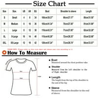 Plus veličine za žene seksi casual puni rukav na vrhu vrhova od labavog bluza Ispis grafičke majice