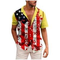 Nova američka dana za neovisnost kratka rukava s kratkim rukavima otisnuta modna muška ležerna plaža Top ljeto