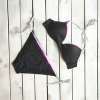 Žene kupaćih kostima dva visoko struka Bikini Solid Print A m