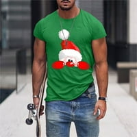 Yubnlvae muns modni slobodno vrijeme sportski božićni pamuk digitalni tisak kratkih rukava majica