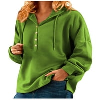 Bikoasu ženski vrhovi ženski kapuljač s dugim rukavima, ležerni pulover vrhovi pulover solidnih modnih