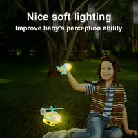 Prozirna igračka, helikopter, igračka aviona sa vidljivim obojenim pokretnim zupčanicima, LED lampica