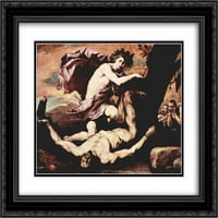 Jusepe de Ribera matted crnarna ukrašena uokvirena umjetnost Art 'Apollo i Marsyas'