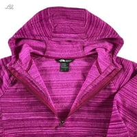 Sjeverna jakna za lice Crescent sunca Zip Fleece s kapuljačom Pink Novo