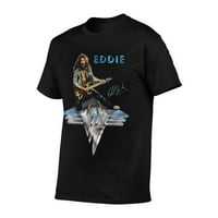 Muški Eddie van Halen 80s Rock Službeni vintage pamučne košulje s majicama male crne