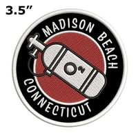 Plaža Madison, Connecticut Scuba zastava O Cisterna glačala ili šivanje na vezenu mrlju tkanine zakrpa