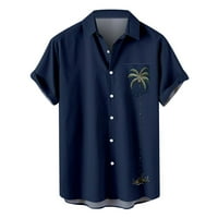Kakina s ljetne majice za muškarce čišćenje muških ljetnih modnih havajskih majica kratkih rukava