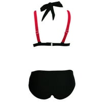 Brazilski zavojski bazen Ženska dva kukičana čipka visoki struk V izrez bikini set kupaći kostim za