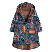 Iopqo dukseve za žene Ženske zimske tople odjeće, džepovi s kapuljačom s kapuljačom Vintage prevelike