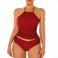 Push up Bikini kupaći odijela za žene Ženski vrat Viseći retro čipka up kupaći kostimu Plaža Split Back
