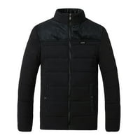 Voncos kaputi za muškarce čišćenje - jesen i zimske casual tople zadebljane jakne za muškarce crne veličine