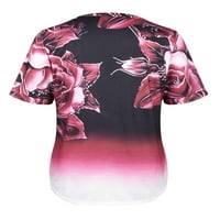 Žene Ljeto tiskanje cvjetni pobuloveni povremeni tunički majica
