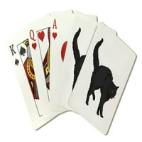 Crna mačka, ikona, preša sa fenjerom, premium igračke kartice, paluba za karticu sa jokerima, USA izrađena
