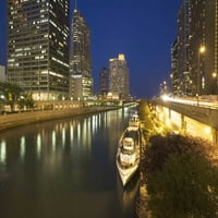 Illinois, Chicago Night uz rijeku Chicago Dennis Flaherty