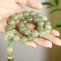 Podesivi nakit Poklon Zeleni smaragdni banglez Perle Tassel Antikni narukvica Ženski ručni lanac Jade