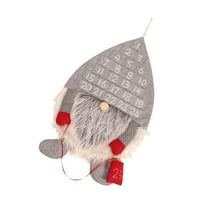 Hemoton Božić Švedski Gnome Design Advent Calendar Viseći božićni sivi šešir Švedski Santa Odbrojavanje