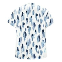 Yyeselk ljetne ženske pamučne majice casual kratkih rukava prema gore V-izrez Tunic vrhovi Trendi elegantni