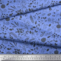 Soimoi plava mahovina Georgette tkanine bobice odlazi na štampanu tkaninu sa širokim dvorištem