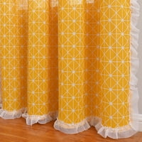Goory Vintage tretmani zadivljuju duge zatvorene zavjese luksuzni kućni dekor dnevni boravak zavjesa za zavjese Žuta W: 55 H: 79