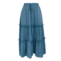 FVWitlyh dugačka suknja plus veličina suknja za žene elastična mini suknja A-linija sa bočnim skrivenim