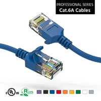10ft CAT6A UTP Slim Ethernet mrežnog mreže dizalica 28AWG plava, pakovanje