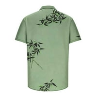 Muška modna casual tipke Hawaii Ispis Ispis bluza s kratkim rukavima u prodaji