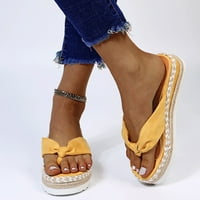 Womenske platforme sandale Flip-Flops casual sandale za plažu Ljeto Pomicanje sandala žuta