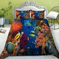 Kućni dekor posteljina odijelo 3D morska životinja otisnuta kreativni kućni tekstil Dječja posteljina,