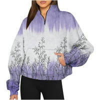 USMIXI Womens Dukseri ženski duks plus veličine džep modni preveliki preveliki pulover vrhovi zimski
