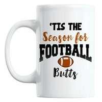 Smiješna fudbalska sezona citava bijela keramička šalica za kavu i čaj