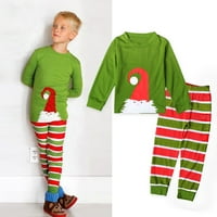 SHPWFBE Christmama Pajama Pajama Set Toddler Kids Boys Girls Dvodijelni set Pajamas Snowman Sleep odjeća