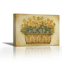 Žuti tulipani - Savremena likovna umjetnost Giclee na platnu Galerija Wrap - zidni dekor - umjetnička