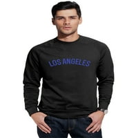Daxton Los Angeles Duks atletski fit pulover Crewneck Francuska Terry tkanina, Crna dukserica Kraljevska