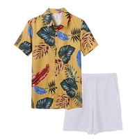 Muška odjeća s kratkim rukavima Modna majica Leisure Hawaii Seaside hlače Shorts Odštampana plaža Streetwear