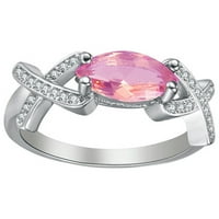 Keusn Dame Modni prstenovi umetnuti Zircon Personalizirani modni kombinacije konja dijamantski prstenovi