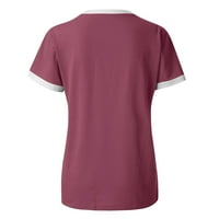 Žene Ležerne prilike plus veličina cvjetna košulja za ispis labave bluze kratkih rukava Splice vrhovi