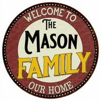 Masonska porodica 12 okrugla metalni znak kuhinja Igra soba Décor 200120038150